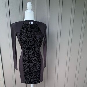 Velvet Detailed Mini Dress